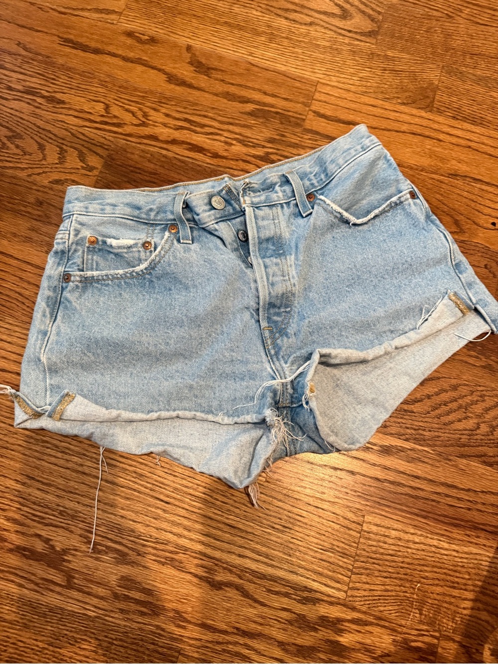 Levi’s Light Blue Denim Cutoff shorts